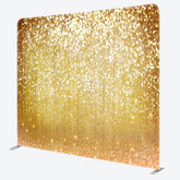 Lofaris Bokeh Gold Glitter Party Square Tension Backdrop